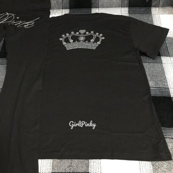 VS PINK FLARE LEGGINGS IN PURE BLACK BLING & CAMPUS TEE IN LIMITED EDITION XS-2X - Picture 2 of 10